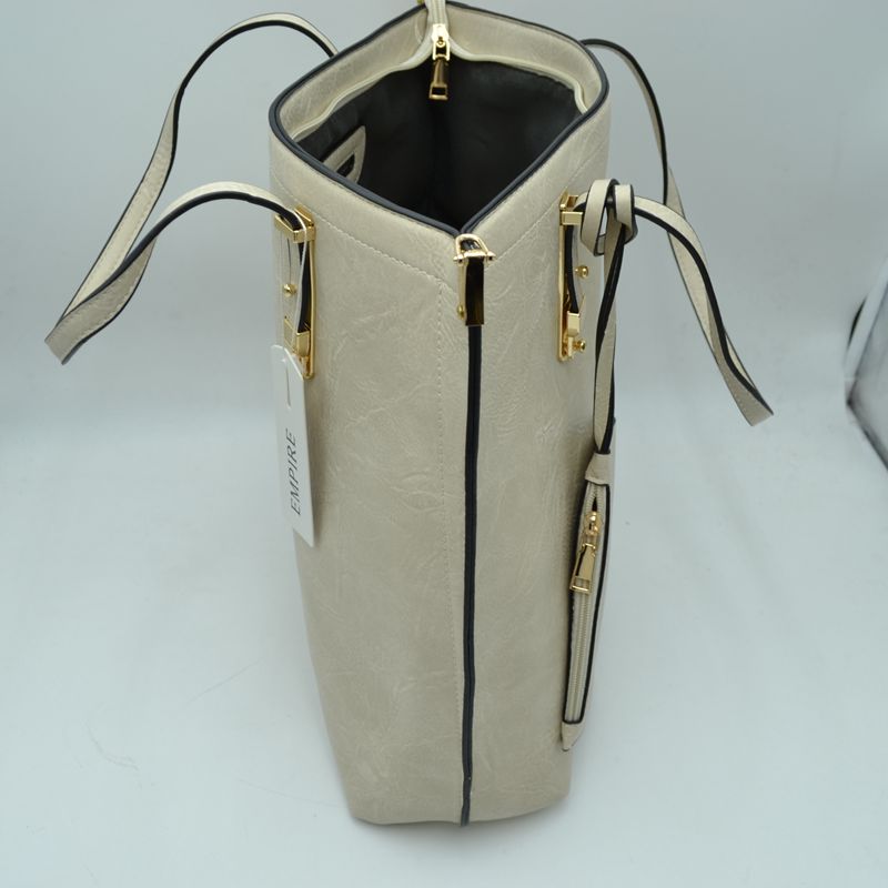 Soft Faux Leather Tote Handbag With Wallet