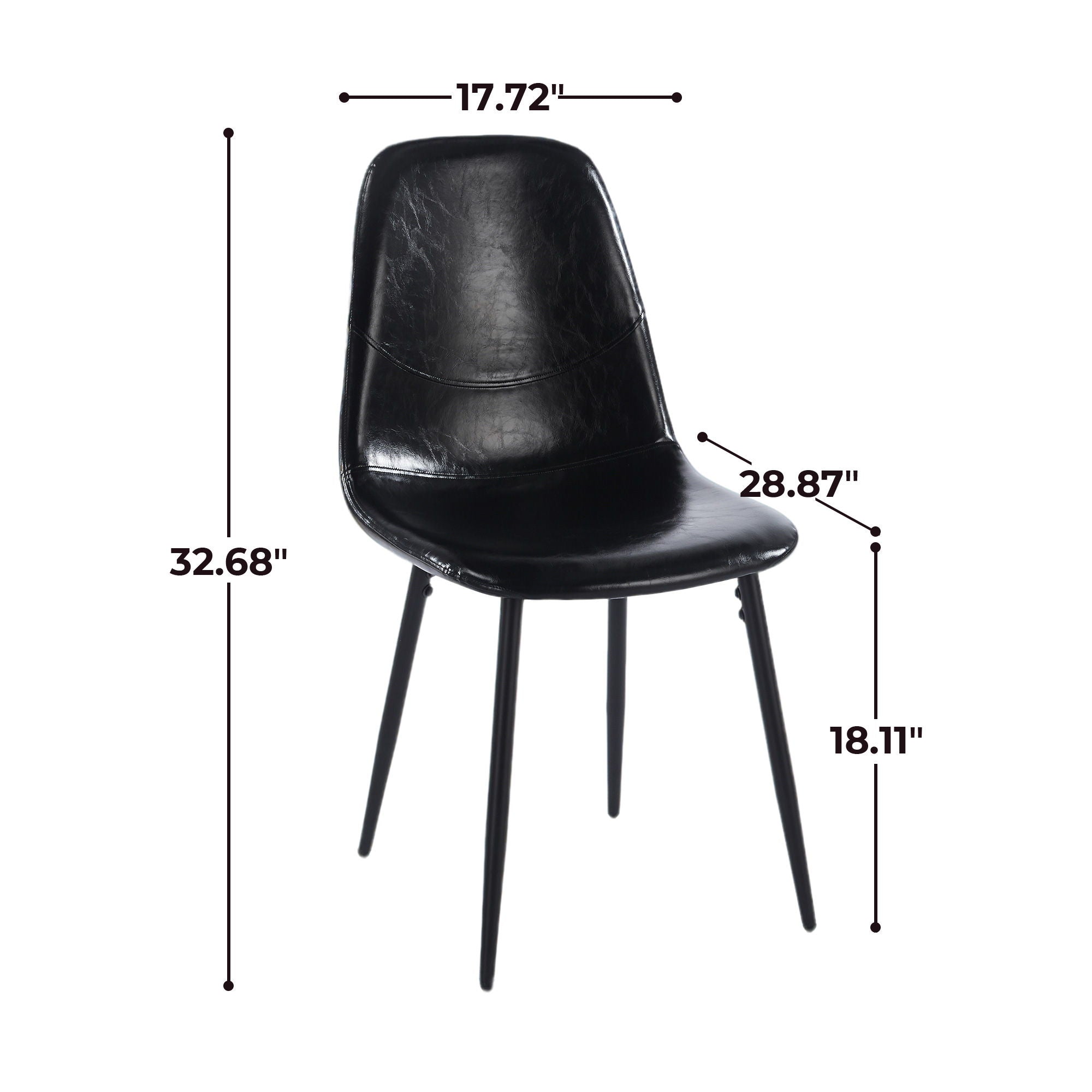Dining Chairs (Set of 4) - Black