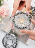 Silver Metal Candle Topper