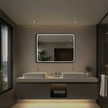 Taurus II LED Mirror | Matte Black, Dimmable, Anti-Fog