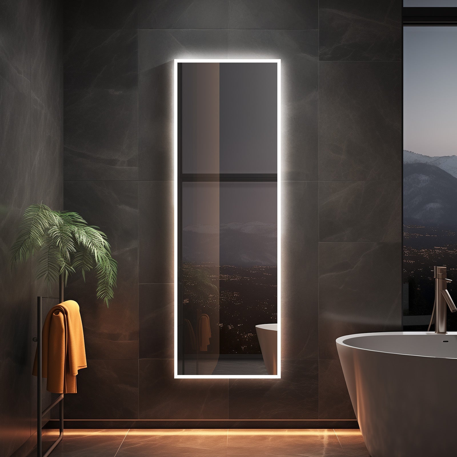 Mirrorons LED Lighted Bathroom Medicine Cabinet with IR Sensor Switch,  Aluminum Hd Bathroom Mirror Cabinet Defogging Available, Matte White